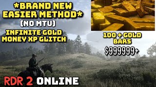 *NEW EASIER GLITCH* INFINITE GOLD BARS + MONEY XP GLITCH! RDR2 ONLINE - RED DEAD ONLINE