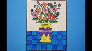 Kindergarten Art: Flower Drawing