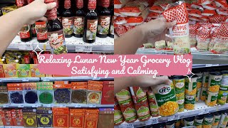 RELAXING Lunar New Year Grocery Vlog Satisfying and Calming ASMR  in a Supermarket and at Checkout