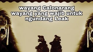 Wayang Calonarang | wayang yang wajib untuk mengundang leak