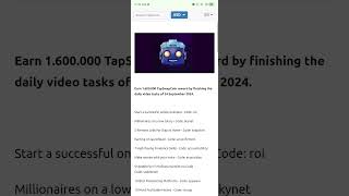 Tapswap All Codes Of 24 September 2024 | Today's Tapswap Code | #crypto #bitcoin #tapswap #code