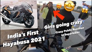 India’s First Suzuki Hayabusa 2021 | Girls gone Crazy | Crazy Public Reaction | BOSS Group