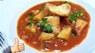 How to Cook Fish Baccalà with Tomatoes and Potatoes. Italian Baccalà recipes #italianfood