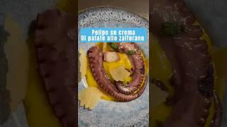 Polipo su pure’ di patate allo zafferano #polipo #polipoallinsalata #zafferano #patate #ricettanapol