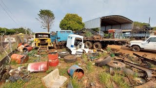 Ferro velho Cunha de paranavai lotado de caminhões e peças