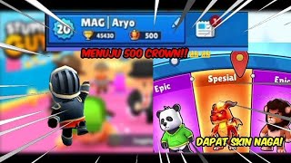 Aku Push Crown Sampai 500 Sambil Gacha Skin Terbaru! - Stumble Guys part 4