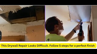 This Drywall Repair Looks Difficult  Follow 5 steps for a perfect finish