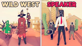 WILD WEST vs SPEAKERMAN TEAM - Totally Accurate Battle Simulator TABS