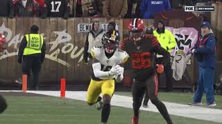 #Browns Damarious Randall Hit On #Steelers WR Diontae Johnson