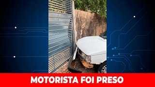 HOMEM É PRESO POR EMBRIAGUEZ AO VOLANTE APÓS COLIDIR CONTRA MURO DE RESIDÊNCIA EM APUCARANA