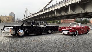 Lincoln Continental, Shevrolet Corvette, Dodge Charger, Harley Davidson из метал. конструктора