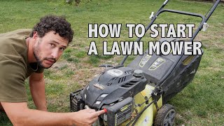 HOW TO START A LAWN MOWER | Life Skills