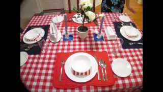 4th of July home decor tour - Breakfast Room