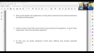 Ethics discussion - Philosophy of Secular Humanistic Judaism