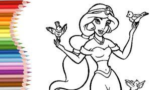 Coloring Princess Jasmine