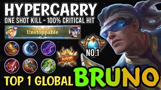 Supreme No.1 Bruno!! Top 1 Global Bruno Best Build 2022 - Mobile Legends