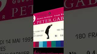 15/54 Concert Tickets | Peter Gabriel | 1993 | Lyon, France #concerts #music #90s