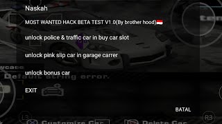 most wanted script cheat unlock police & traffic and more hidden car aethersx2 gameguardian final