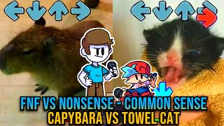 FNF Common Sense TOWEL CAT VS CAPYBARA - Friday night Funkin' FNF Mod VS Common Sense