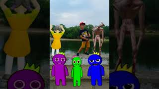 #shorts Rainbow friends, Siren head, Squid game doll, Demid dancing in real life