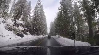 Highway 108 - Driving to Pinecrest Lake in the snow (February 2021)