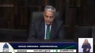 O Deputado Chiquinho da Mangueira, questionou no plenário da ALERJ as atitudes do Dep: Fábio