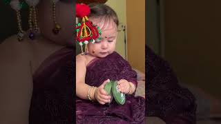 Cutie baby destroying makeup 🤣#babytanvika  #comedy #babymakeup #trending #cutnessoverloded