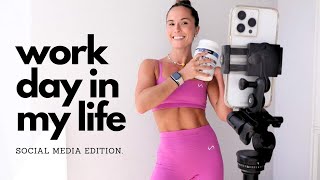 a day in my life as a fitness content creator on social media.. (full workout included!)