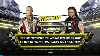 WWE 2K24 - Santos Escobar Vs Cody Rhodes | One On One Match | Undisputed WWE Title Match