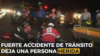 Fuerte accidente de tránsito deja una persona herida en Bulevar Fuerzas Armadas