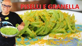 Pasta e Piselli con GRANELLA tostata ricetta pasta e piselli