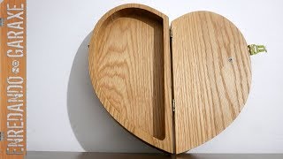 Caja de madera con forma de corazón | San Valentin 💝