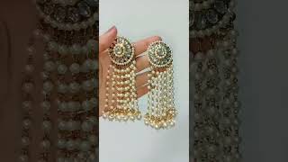 Designer Pearl Tassel Earring You Can Style With Sarees #shorts #tassel #earrings #blingbagreview