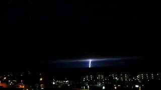 Severe thunderstorm with lightning