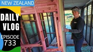 More lights are wired up in the camper and a wall panel up!  [Life in New Zealand Daily Vlog #733]