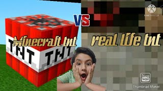 Minecraft tnt vs real life tnt