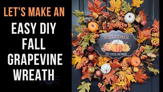 *NEW* QUICK AND EASY HIGH END DIY FALL WREATH USING ONLY 3 HOBBY LOBBY ITEMS IN JUST 15 MINUTES!