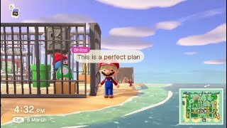 Animal Crossing: Mario trolling,  looking for a princess peach