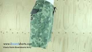 Vissla Stohk Boardshorts Army available at iboardshorts.com