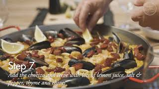 Seafood and Chorizo Paella with Tempranillo - Oliver's Taranga Cooking Series