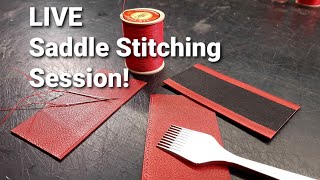 Saddle Stitching A Leather Key Wallet