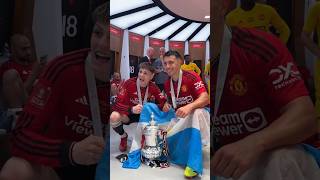 Lisandro martinez & garnacho celebrating  FA cup win #ytshorts #manutd #facup #lisandro #garnacho