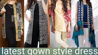 Top beautiful gown and jacket styles of lawn dresses.lawn dresses with overcoat style.