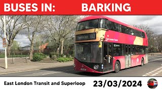 London buses in Barking 23/03/2024