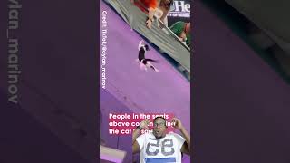 Fans Catches Cat Plummeting From Stadium