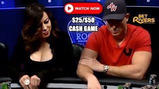 Jennifer Tilly, Jake Schindler, Mike Dentale $25/$50/$100 Livestream Poker