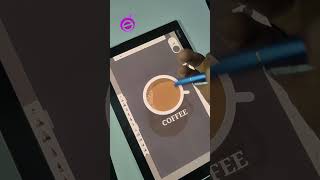 easy drawing coffee | coffee illustration |autodesk sketchbook on tab