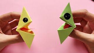 How to make DIY moving paper toy | Easy origami talking finger toy