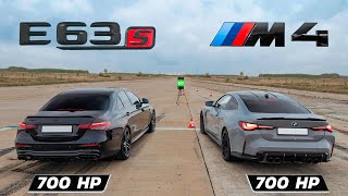 AMG E63s vs BMW M4 700 hp vs BMW M4 F82 vs AMG C43 + BMW X5 40d st.1 vs Mercedes-AMG GLC43