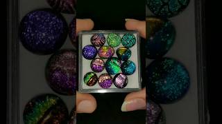 The beauty of dichroic glass gemstones #gemstone #dichroicglass #gemstoneseller